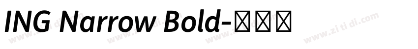 ING Narrow Bold字体转换